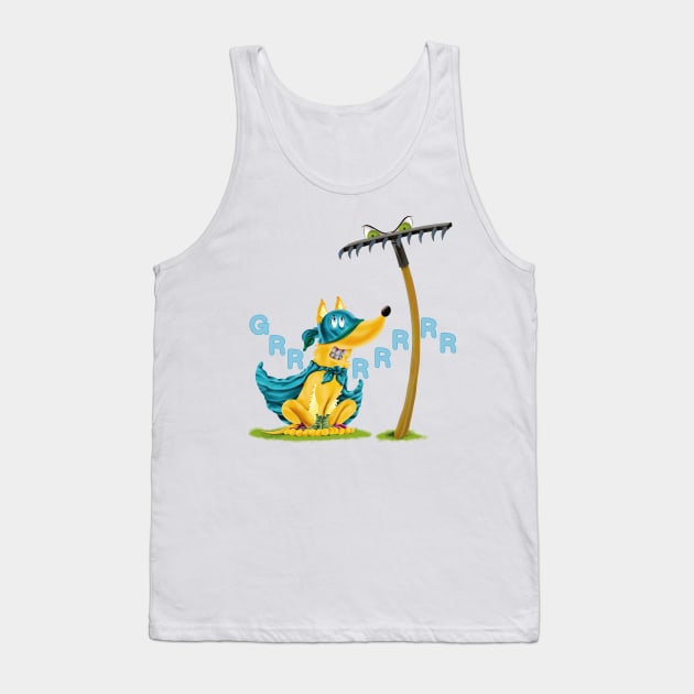 Peppe, the Super Puppy versus Cheating Rake Tank Top by Nando Rigo